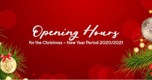 Opening hours Christmas and New Year 2021